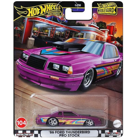 Hot Wheels Premium '86 Ford Thunderbird Pro Stock Boulevard #104