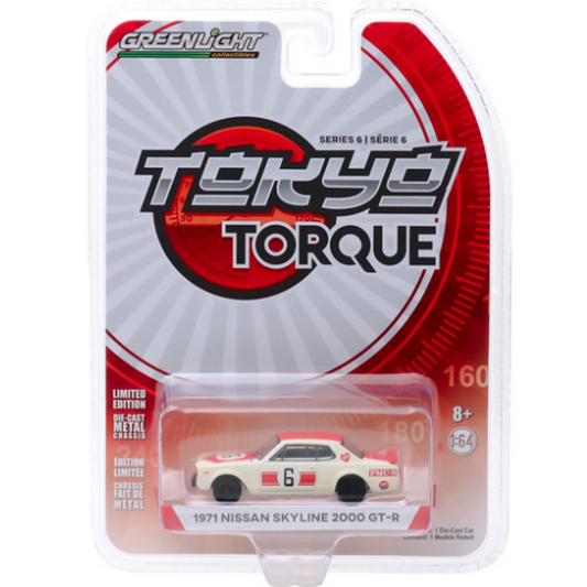 Nissan Skyline 2000 GT-R #6 (1971) Tokyo Torque Greenlight 1/64