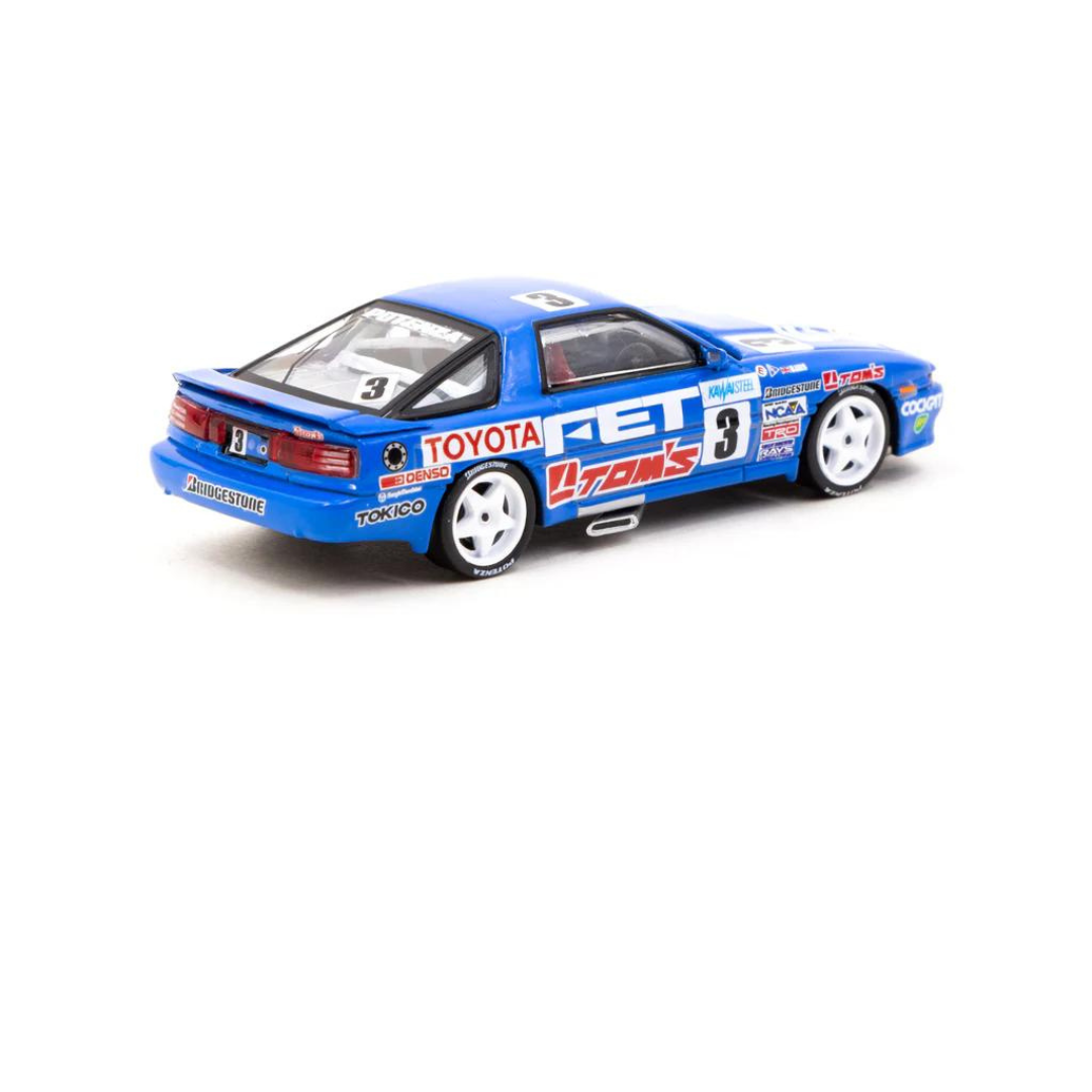 Toyota Supra Turbo (MA70) de Tarmac Works a escala 1/64, Macau Guia Race 1989 n.º 3: edición especial del GP de Macao 2023 - HOBBY64