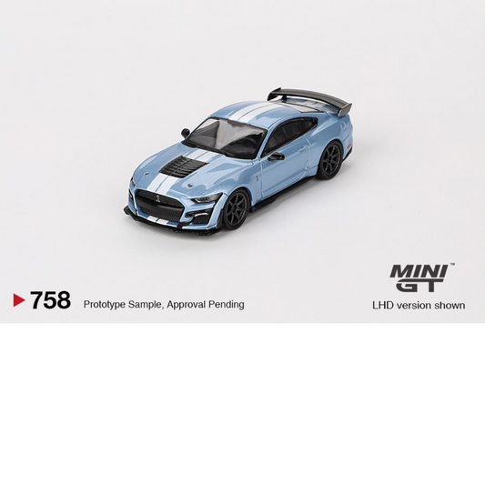 FORD MUSTANG SHELBY GT500  HERITAGE EDITION BRITTANY BLUE 2022 MINIGT