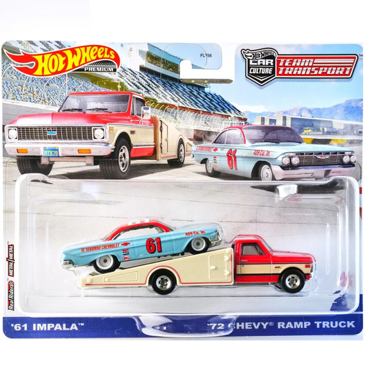%%% Hot Wheels Premium Team Transport Chevy Impala 72 #61