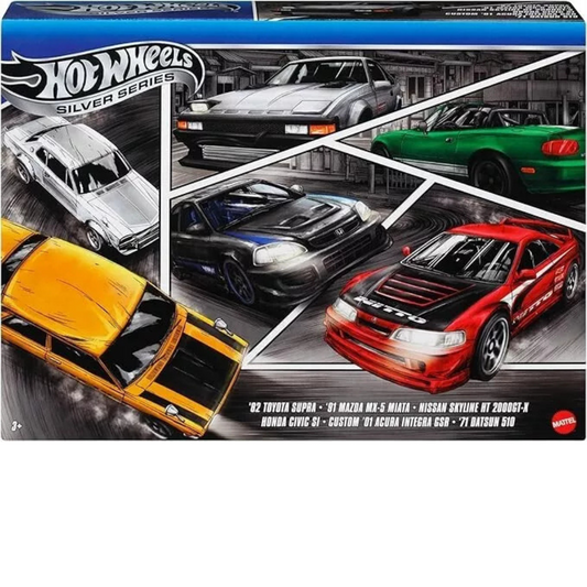 %%% Hot Wheels Serie Silver Japan Theme 6 pack Embalaje Deluxe Basicos JBY77