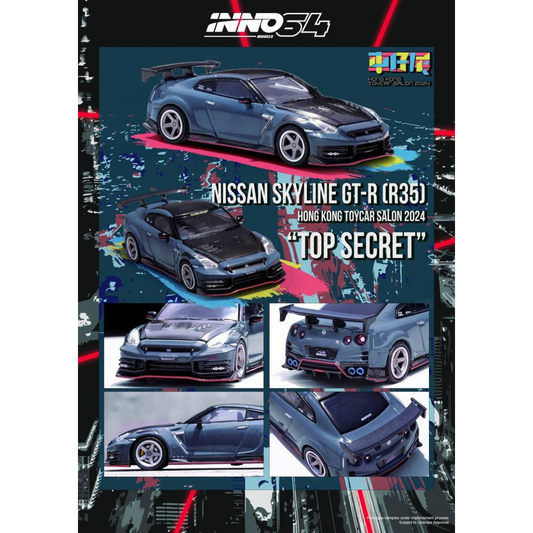 Inno64 Nissan Skyline GTR R35 Nismo 2024 *Top Secret* Hong Kong Toy Car Salon Special Edition *** Pieza Exclusiva de Salón Hong Kong ***