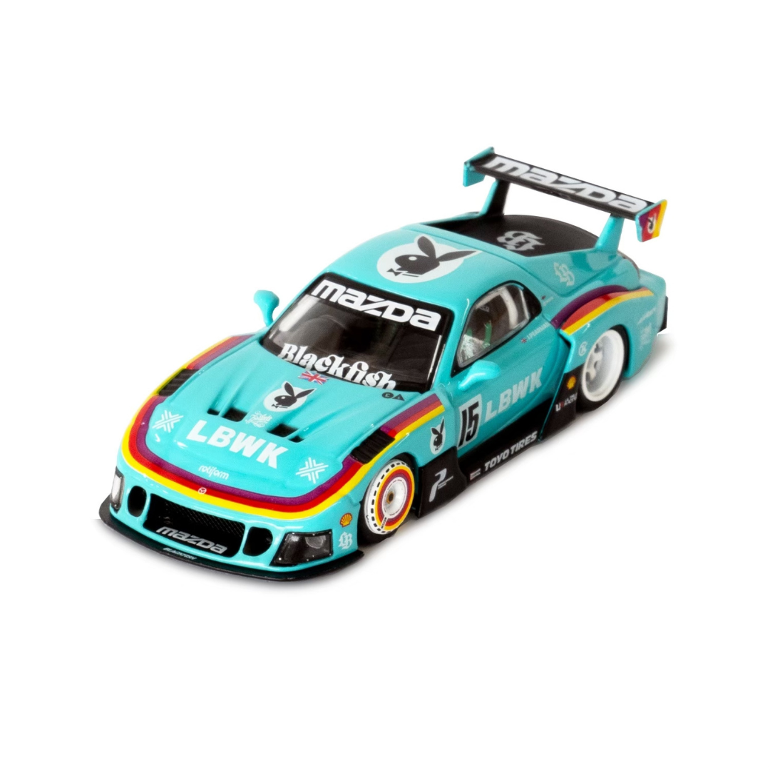 Inno64 LBWK Mazda RX7 FD3S LB Super Silhouette Azul Celeste Play boy