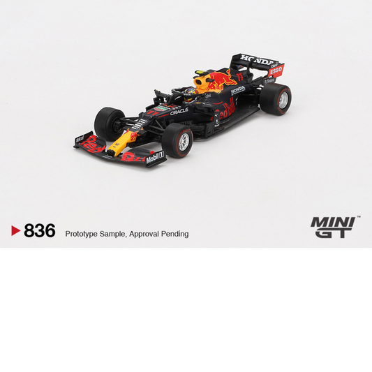 MINI GT Red Bull RB16B #11 Sergio Perez Ganador del Gran Premio de Azerbaiyán 2021 # 836
