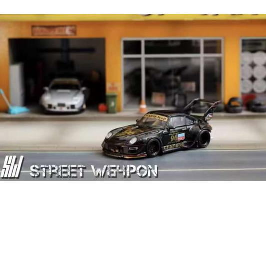 Street Weapon Porsche RWB 993 High Tail Color Negro 1.64