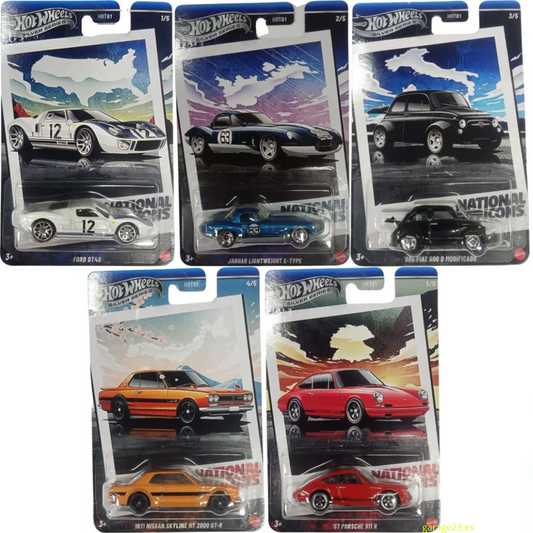 Hot Wheels Silver Series Básicos Serie Completa National Icons HRT81-979G