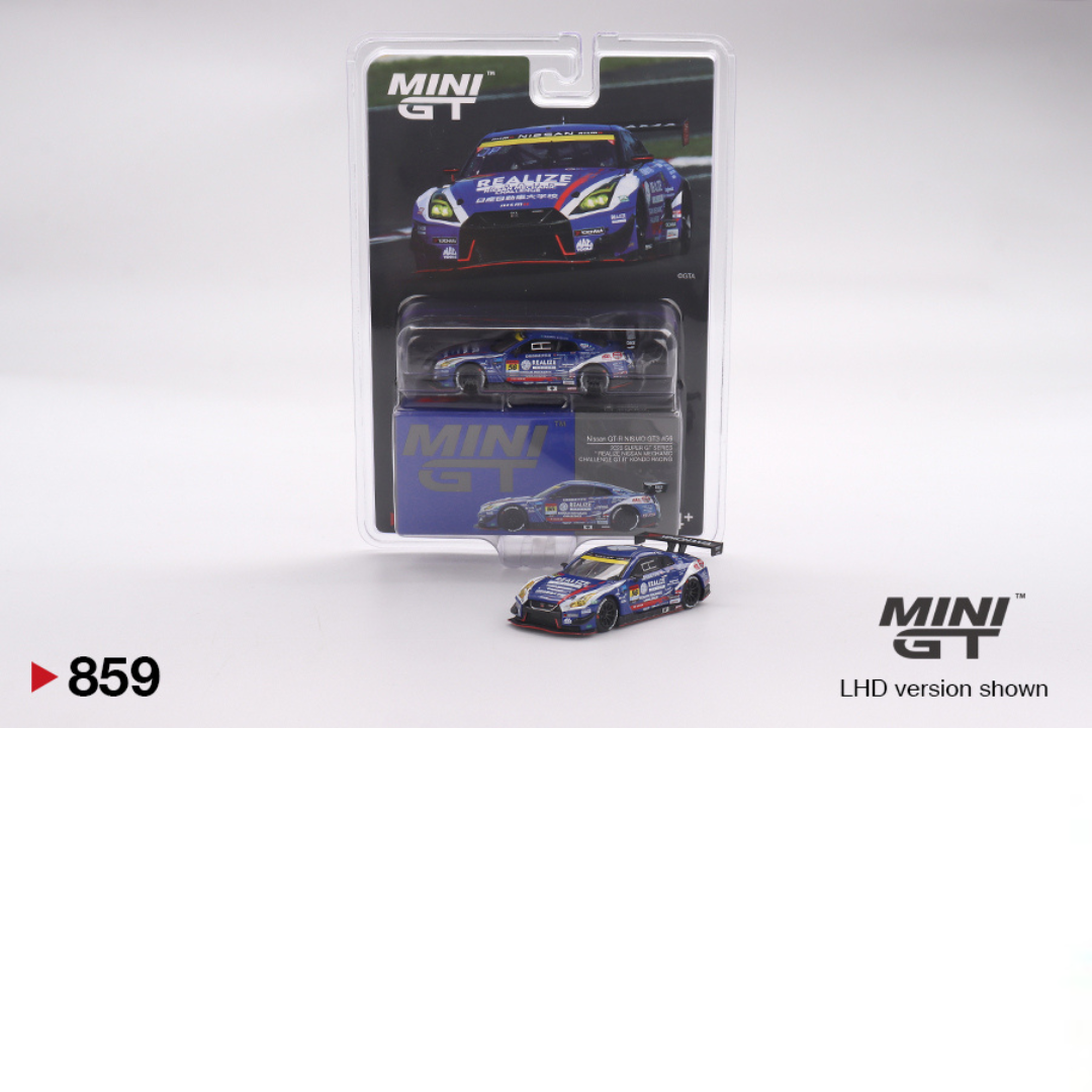 SUPER GT MINI GT *VERSION BLISTER* NISSAN GTR R35 NISMO GT3 #56 REALIZE NISSAN MECHANIC CHALLENGE GT-R KONDO RACING SUPER GT SERIES 2023 # 859