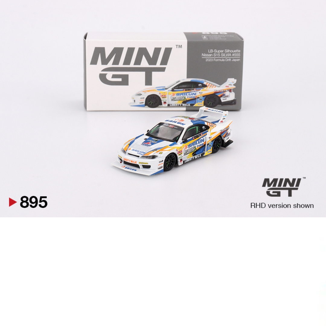 MINI GT NISSAN SILVIA S15 LB-SUPER SILHOUETTE #555 FORMULA DRIFT JAPAN 2023 # 895