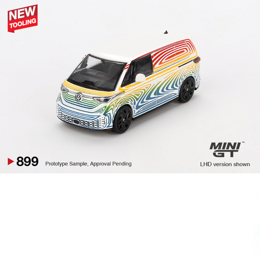 MINI GT VOLKSWAGEN ID.BUZZ PROTOTYPE RAINBOW 2022 PROTOTIPO REAL DE VW # 899