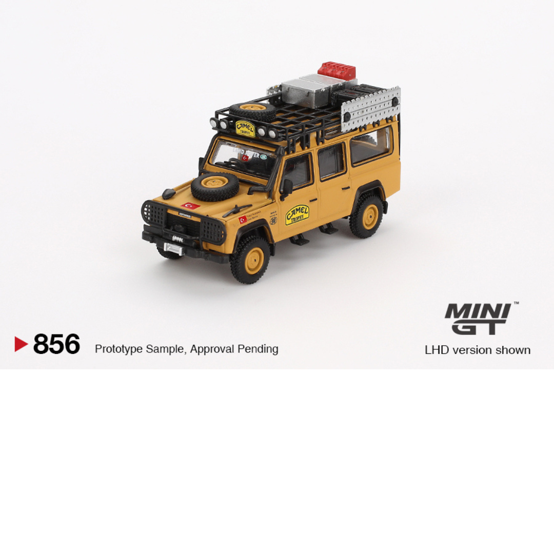 Minigt LAND ROVER DEFENDER 110 AMAZON TEAM TURKEY CAMEL TROPHY 1989 # 856