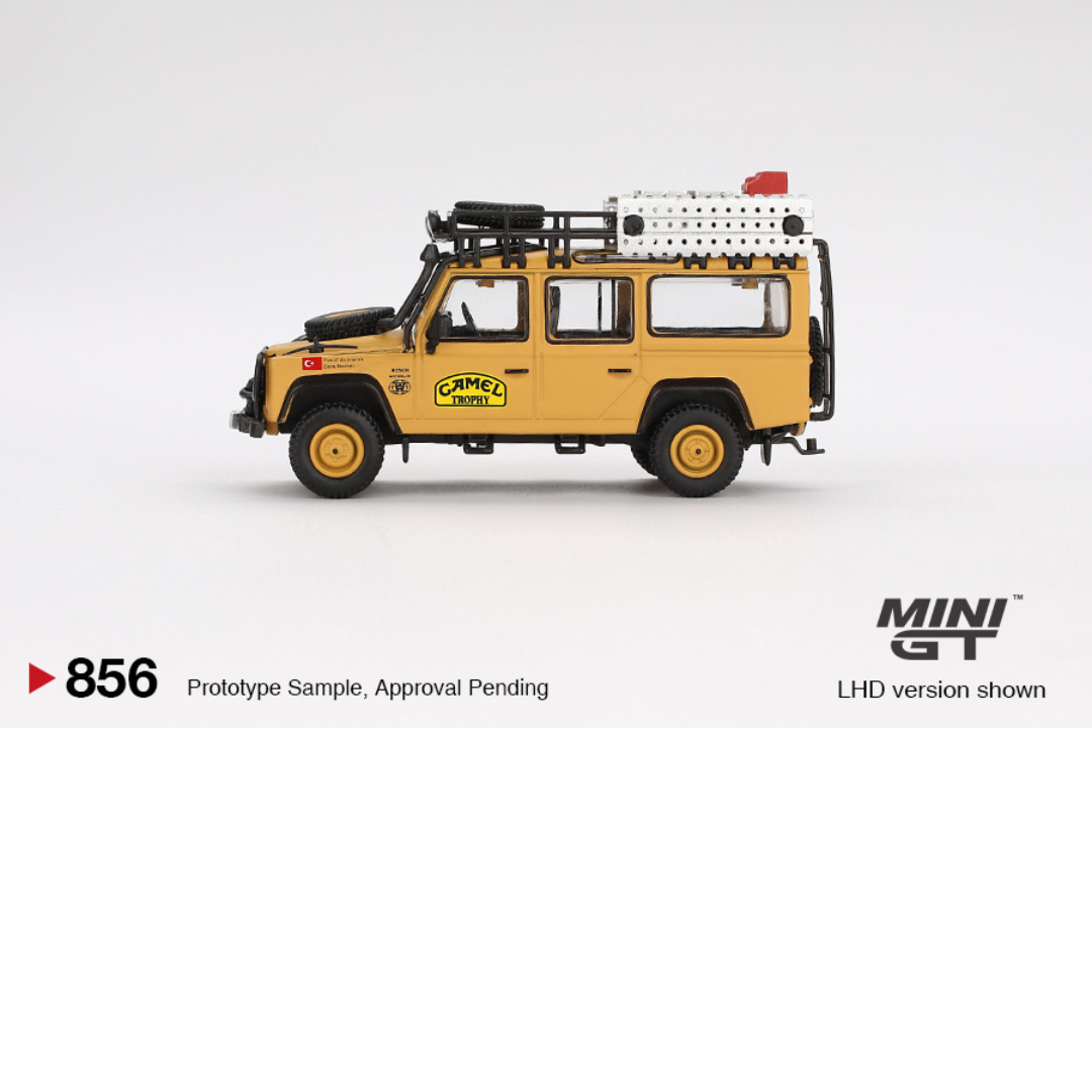 Minigt LAND ROVER DEFENDER 110 AMAZON TEAM TURKEY CAMEL TROPHY 1989 # 856