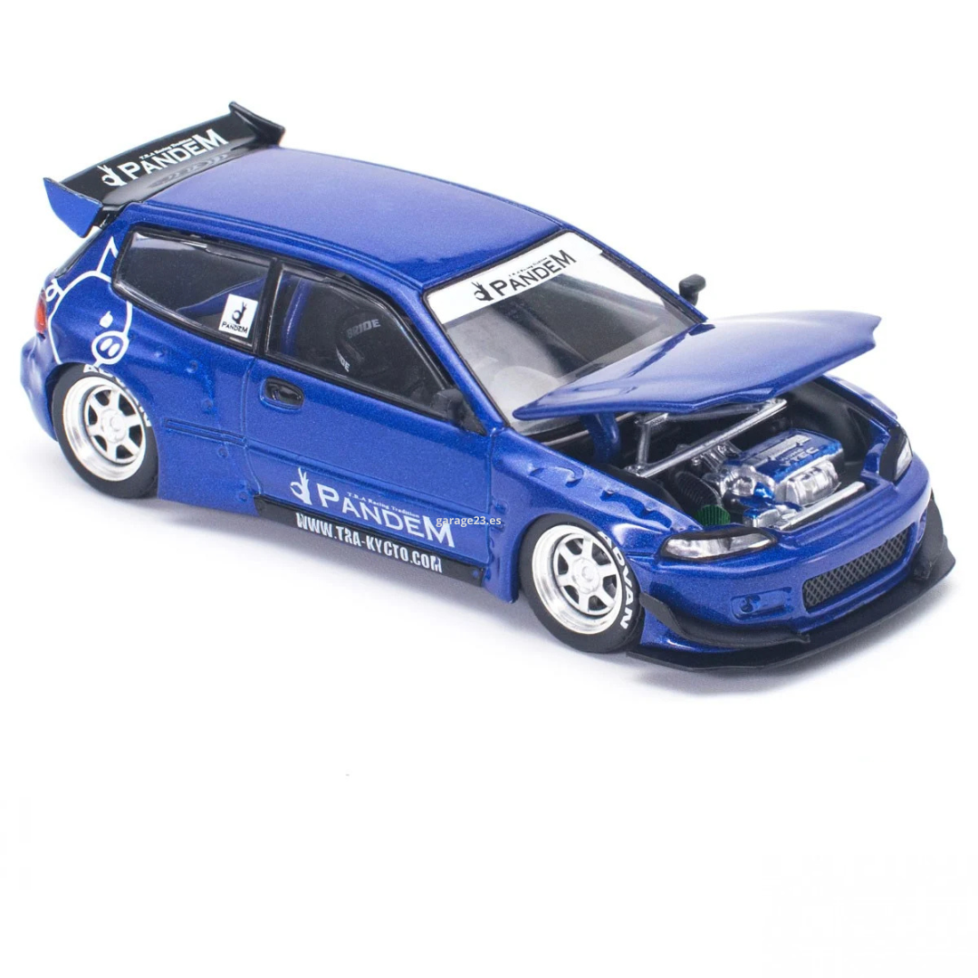 POP RACE Honda Pandem Civic EG6 v1.5 Azul Metalizado # 127 1.64