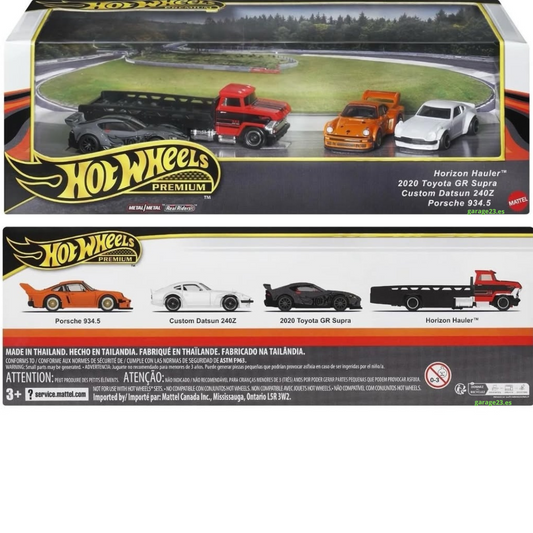 Hot Wheels Premium Diorama Collectors Set Toyota GR Supra - Datsun 240Z - Porsche 934.5 GMH39 957A