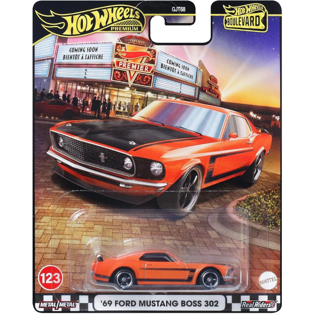 Hot Wheels Premium Boulevard 1969 Ford Mustang Boss 302 # 123 GJT68 B