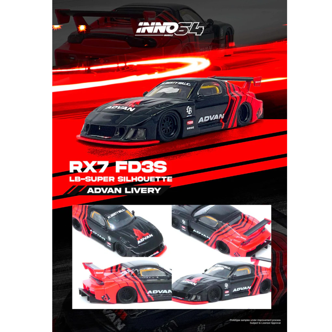 INNO 64 Mazda RX7 FD3S LB Super Silhouette LBWK Advan