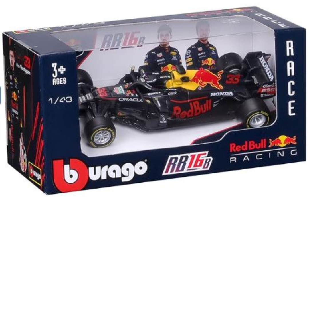 Bburago 1/43 2021 Red Bull Honda RB16B F1 #33 Max Verstappen, blue/red/yellow