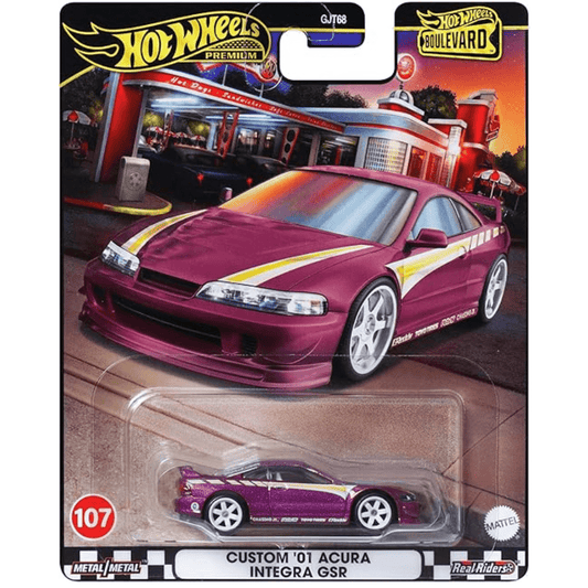 Hot Wheels Boulevard Acura Integra GSR Custom color morado Premium - Garage23