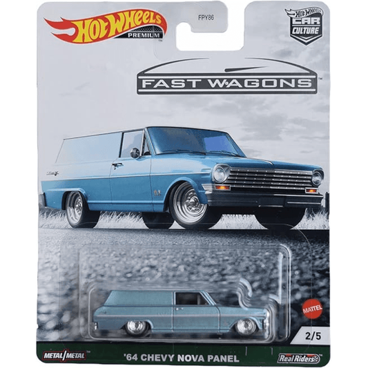 Hot Wheels chevy Nova Panel Premium Chevrolet Fast Wagons Car Culture - Garage23