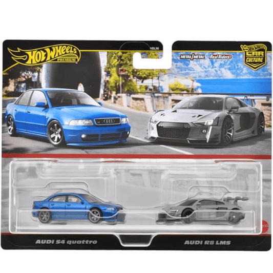 Hot Wheels Duo Premium Pack 2 Audi S4 Quattro/Audi R8 LMS JDY82 - Garage23
