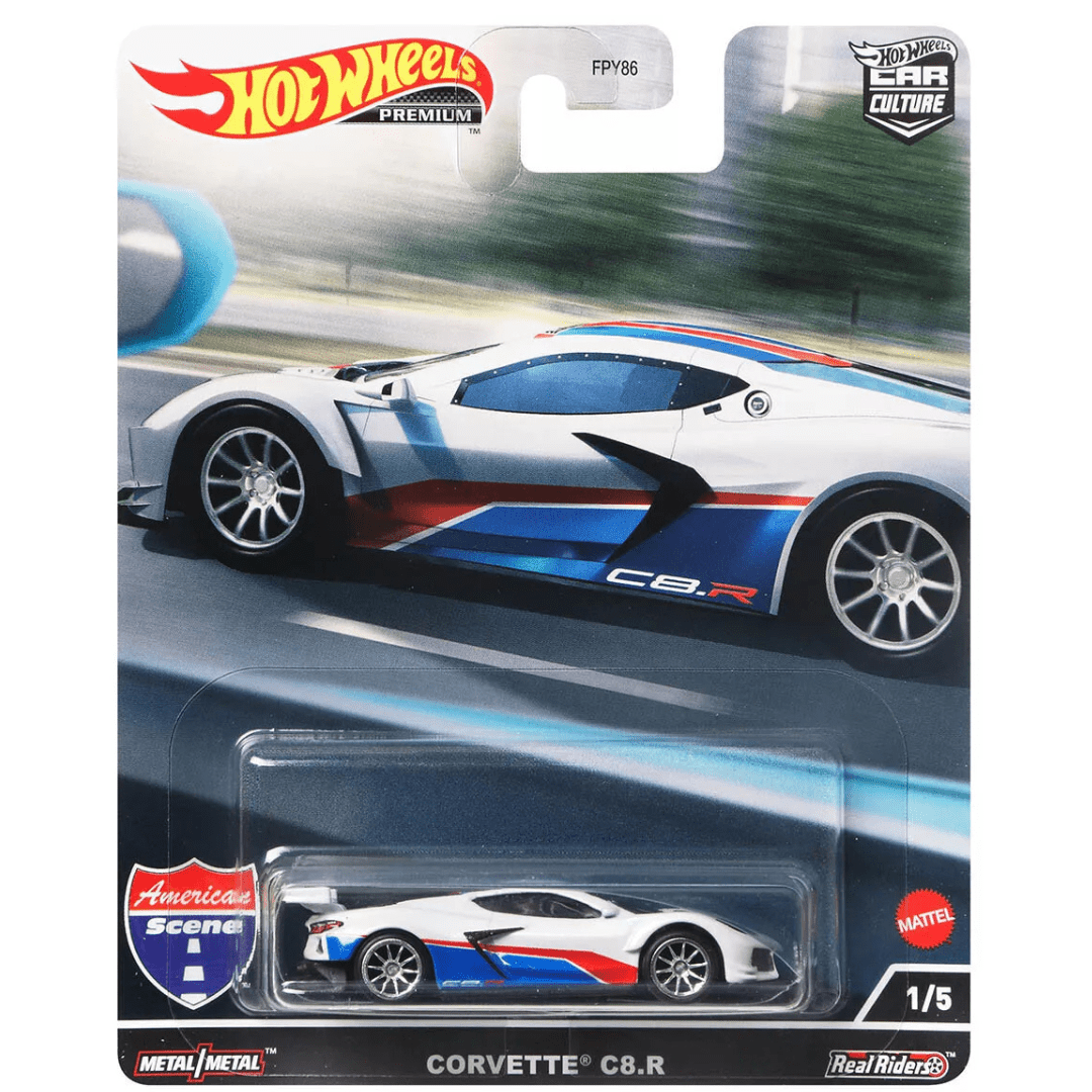 Hot wheels Premium Corvette C8 - R *Realriders cars* 1.64 - Garage23