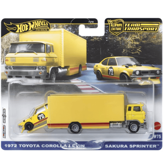 Hot Wheels Team Transport Toyota Corolla Levin & Sukura Sprinter truck #75 Premium - Garage23