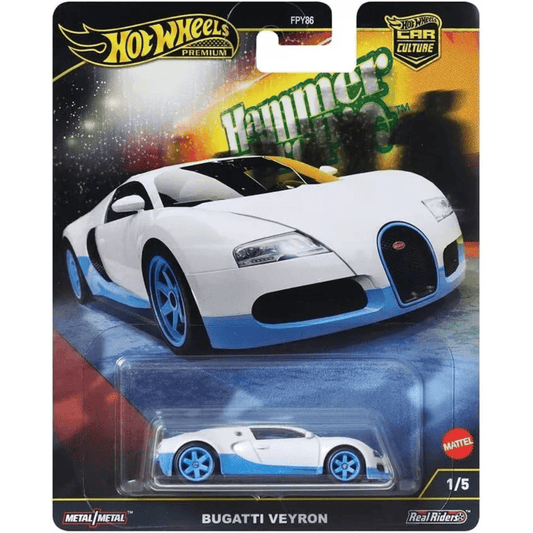 ***PREORDER*** LLEGADA FEBERO/MARZO*** Hot wheels Premium Bugatti Veyron *Hammer Drop*, white/light - Garage23