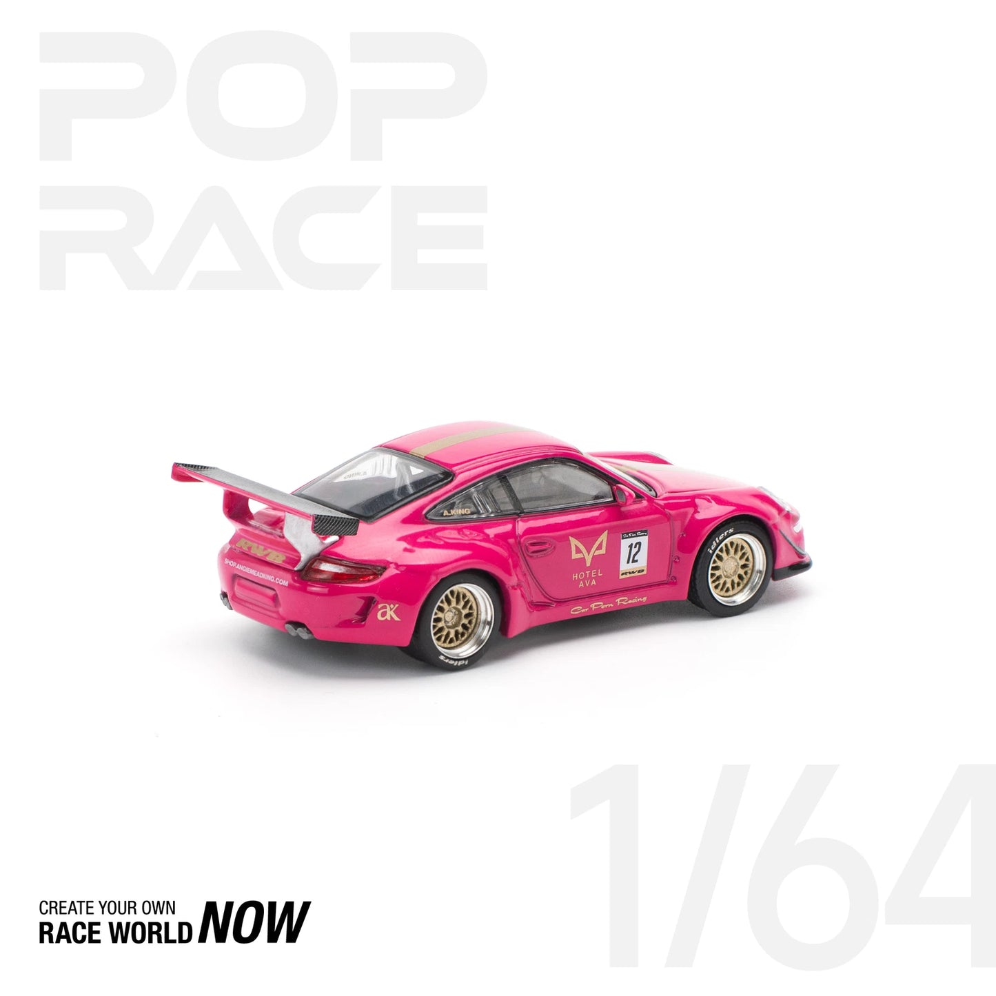 Pop Race 1/64 997 RWB  AVA Rosa # 187 PR640187