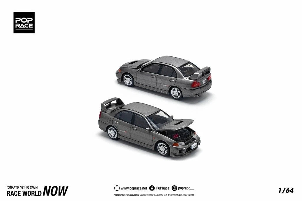 Pop Race Mitsubishi Lancer Evolution IV Dark grey # 327 PR640327