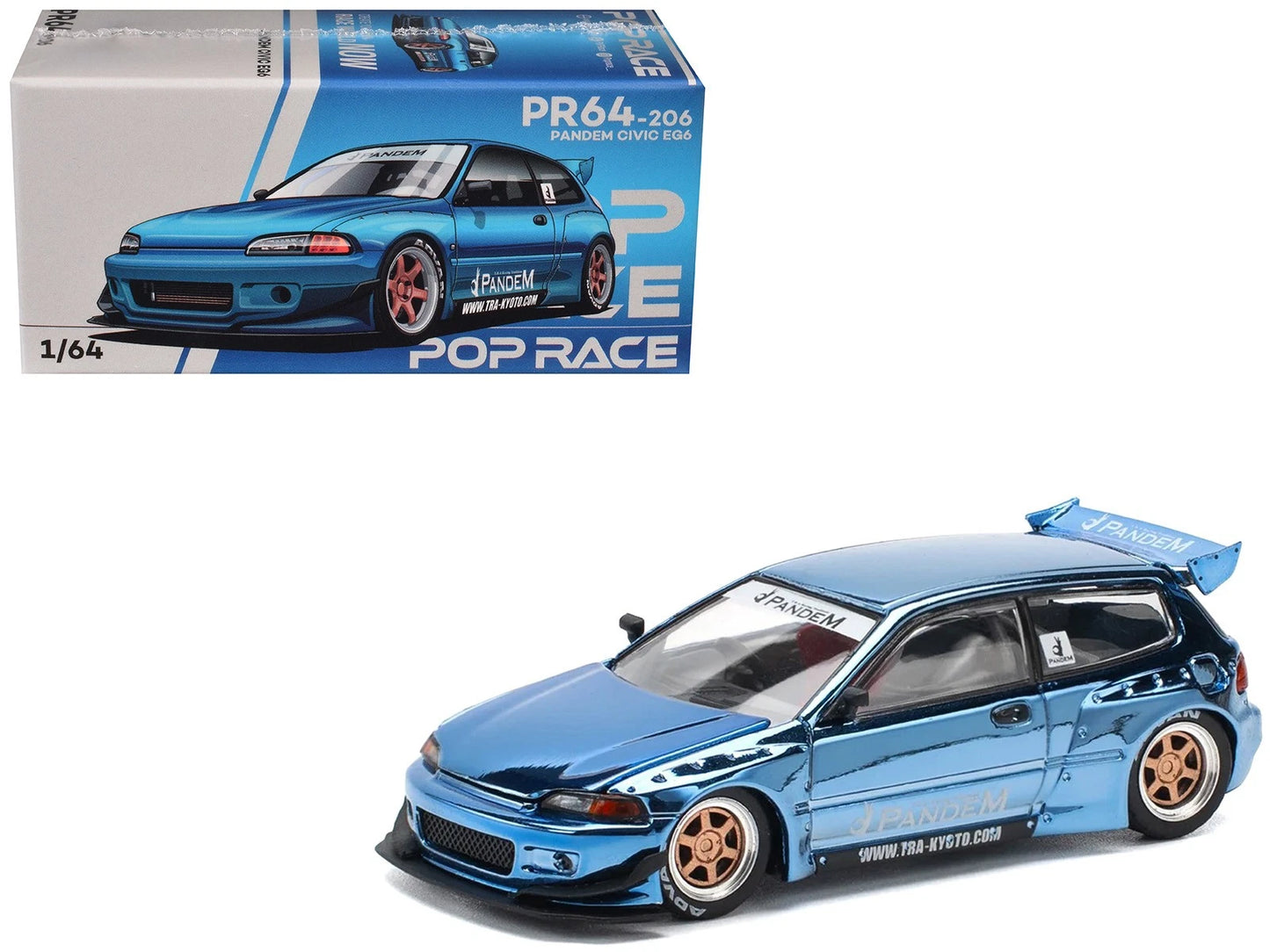 Pop Race Pandem Civic EG6 blue chrome # 206