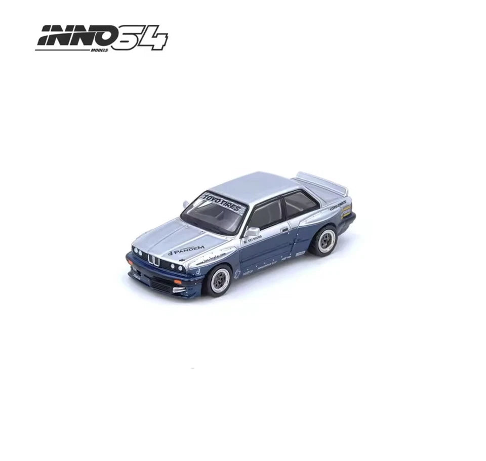 Inno64 Pandem E30 M3 Silver Blue IN64-E30P-SILBLU
