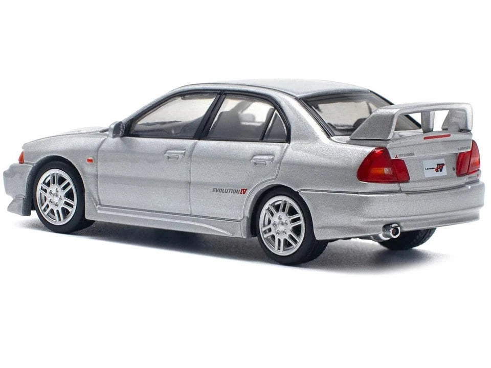 Pop Race Limited Mitsubishi Lancer Evolution IV Steel Silver # 140 1.64