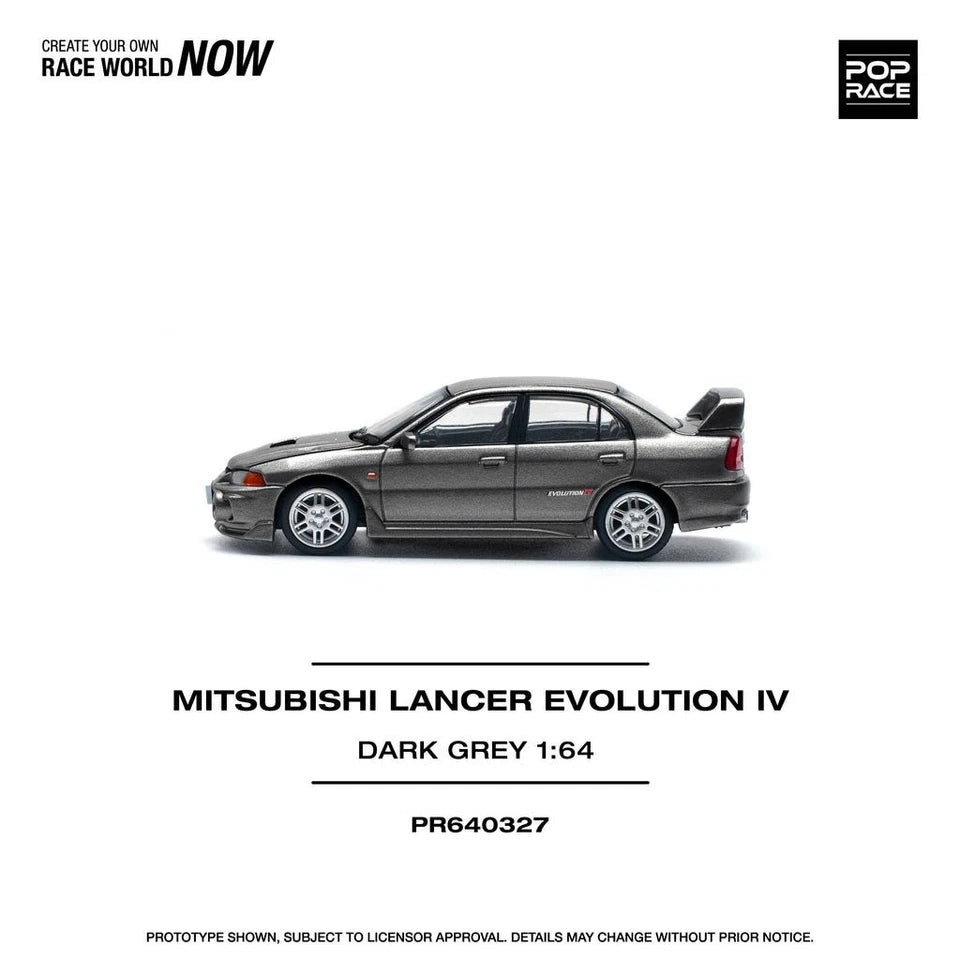 Pop Race Mitsubishi Lancer Evolution IV Dark grey # 327 PR640327