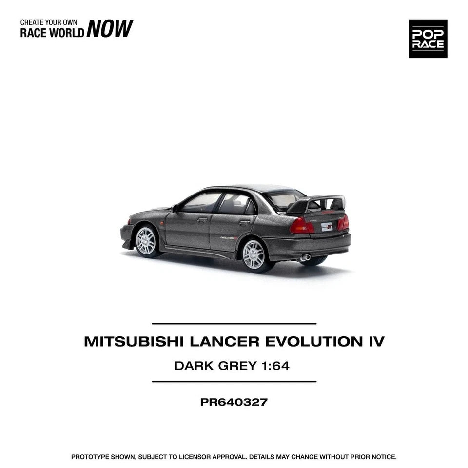 Pop Race Mitsubishi Lancer Evolution IV Dark grey # 327 PR640327
