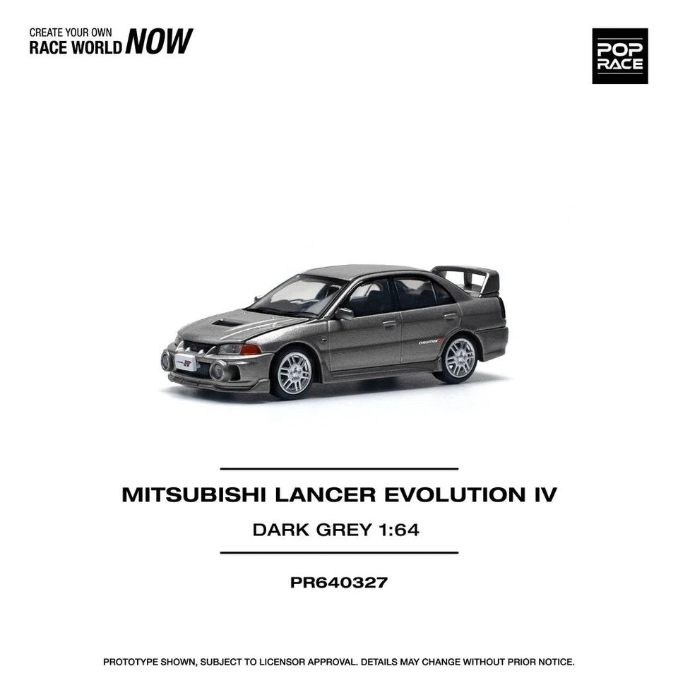 Pop Race Mitsubishi Lancer Evolution IV Dark grey # 327 PR640327
