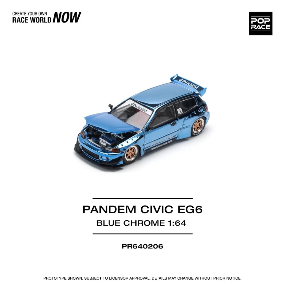 Pop Race Pandem Civic EG6 blue chrome # 206