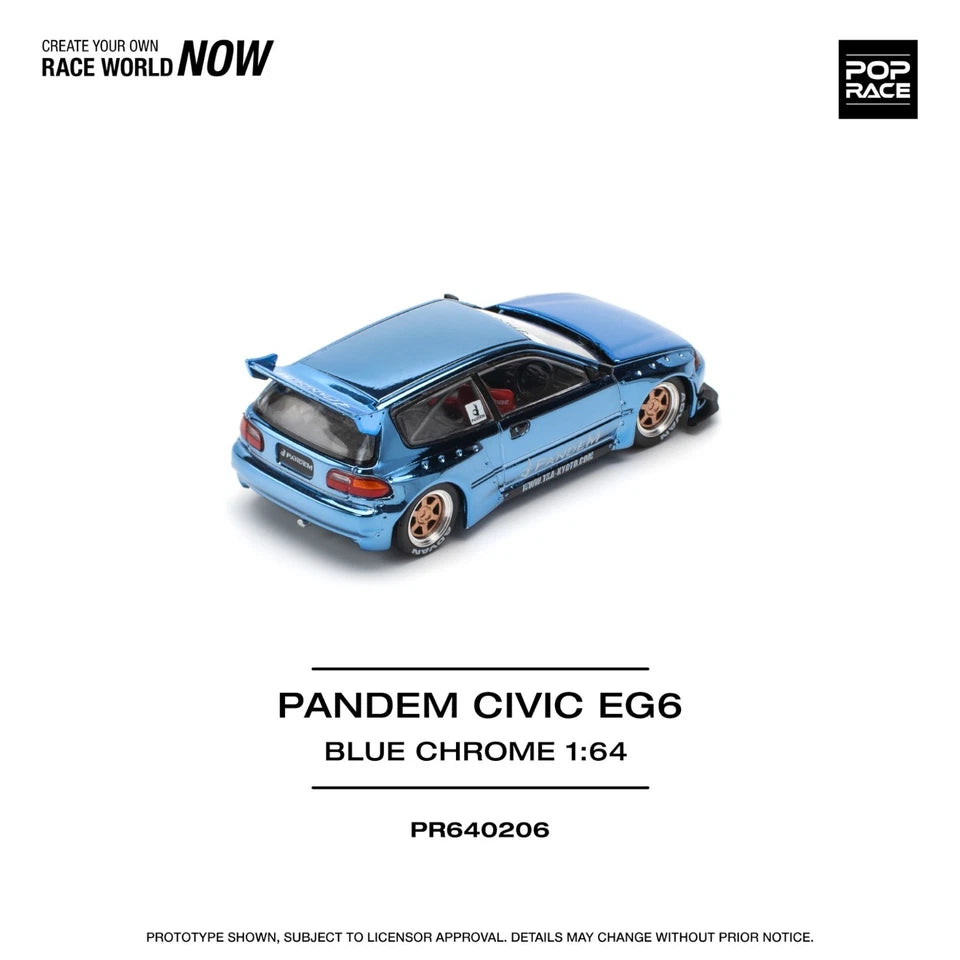 Pop Race Pandem Civic EG6 blue chrome # 206