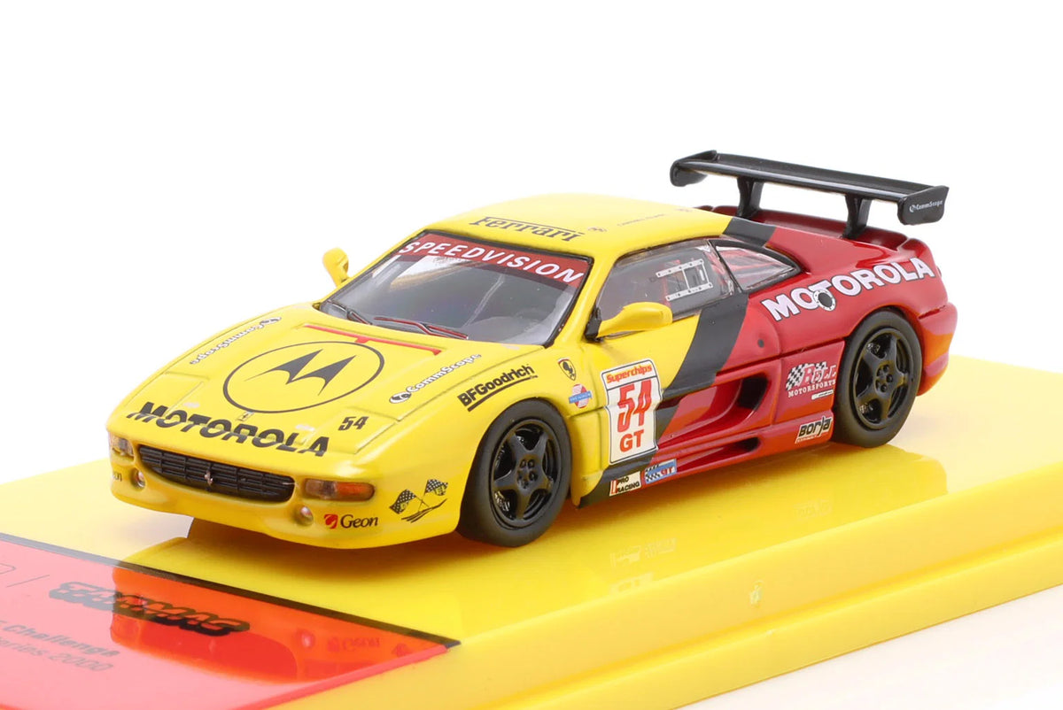 Tarmac Works 1/64 Ferrari F355 Challenge #54 Matt Drendel World Challenge Series 2000 Yellow Red TC-T64-083-00WCS54