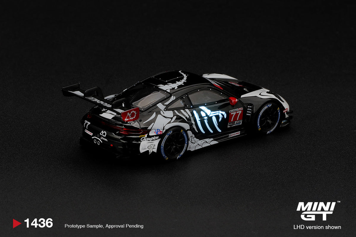 GLOW ***VERSION CAJA *** LLEDADA APROXIMADA MAYO 2027 *** PUEDE SUFRIR RETRASOS *** MINI GT ¨SKELETON¨ PORSCHE 911 # 1436