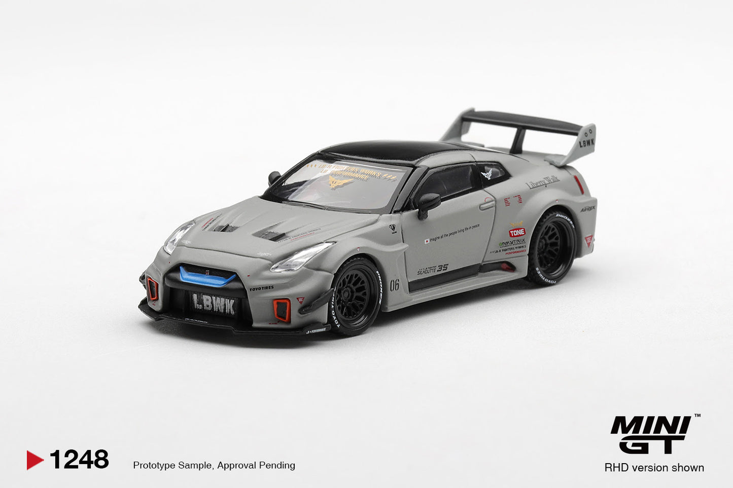***PREORDER *** LLEGADA APROXIMADA PRIMER TRIMESTRE 2027 *** MINI GT 1:64 NISSAN GTR R35 LB SUPER SILHOUETTE GT-RR VER1 MATT GREY 2026 # 1248