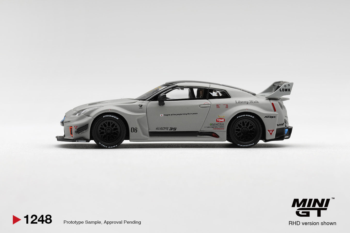 ***PREORDER *** LLEGADA APROXIMADA PRIMER TRIMESTRE 2027 *** MINI GT 1:64 NISSAN GTR R35 LB SUPER SILHOUETTE GT-RR VER1 MATT GREY 2026 # 1248