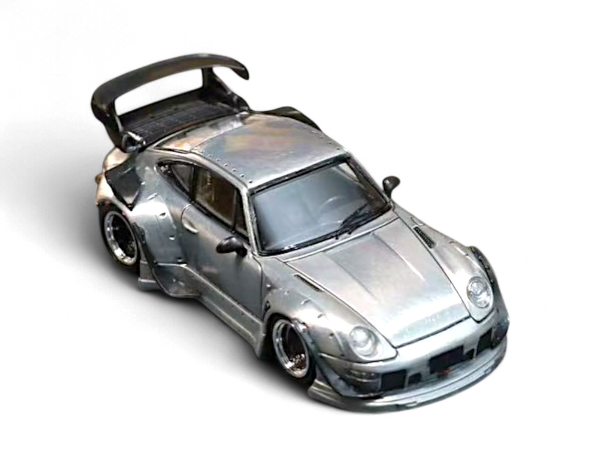 Street Weapon 1/64 RWB 993 Zamac With Low Tail Silver STW203